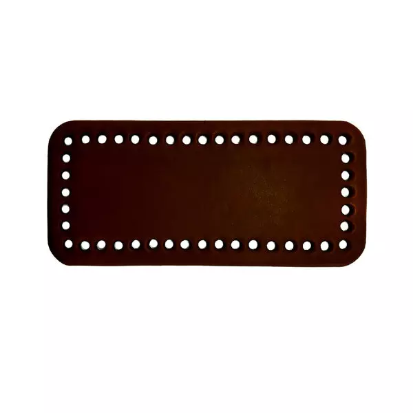 Base de Bolsa Retangular  Cor-Marrom Café 25x12cm