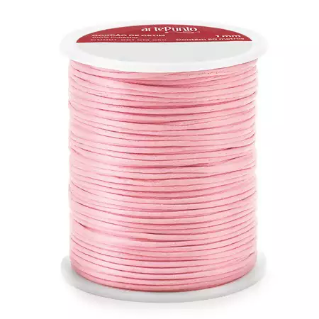 Cordão de Cetim CD001-1mm Cor-154-Rosa Claro C/50mts