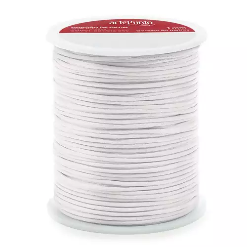 Cordão de Cetim CD001-1mm Cor-001-Branco C/50mts