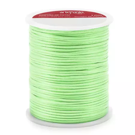 Cordão de Cetim CD001-1mm Cor-159-Verde Claro C/50mts