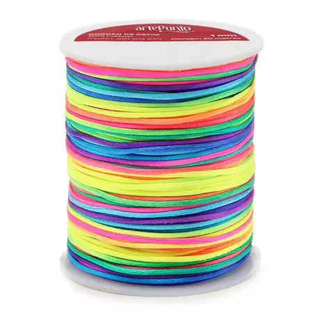 Cordão de Cetim CD001-1mm Cor-015-Multicolor C/50mts