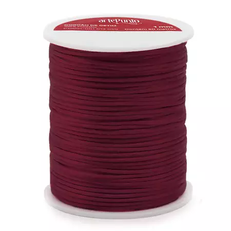 Cordão de Cetim CD001-1mm Cor-038-Bordô C/50mts