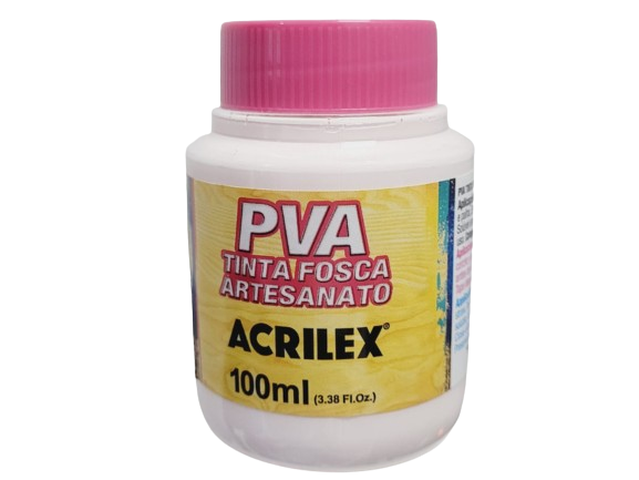 Tinta PVA Fosca Artesanato 100ml Cor-813-Rosa Bebe