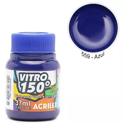 Tinta Acrilex Vitro150° Base Água 37ml-Cor-559-Azul