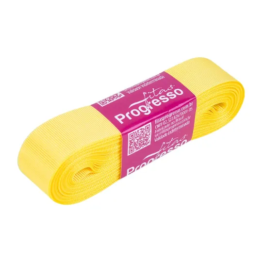 Fita De Gorgurão 22mm Cor-242-Amarelo Canário