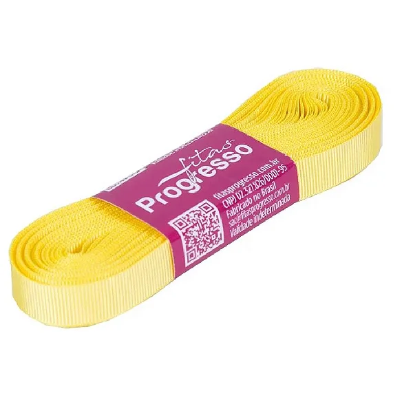 Fita De Gorgurão 11mm Cor-242-Amarelo Canário