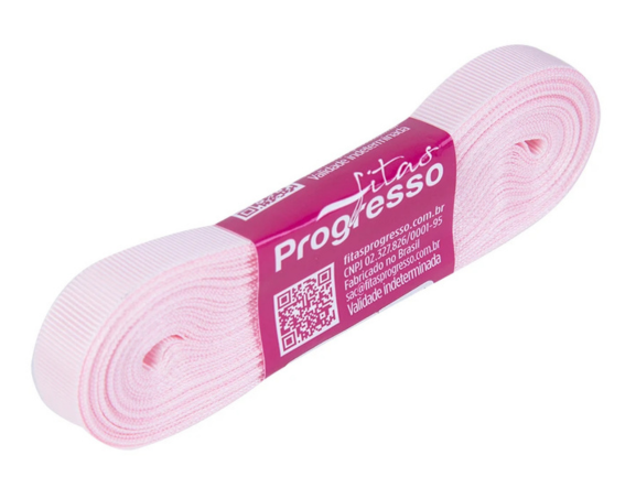 Fita De Gorgurão 15mm Cor-206-Rosa Claro