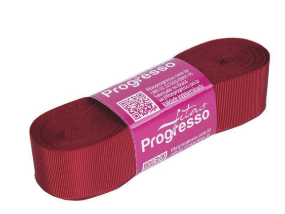 Fita De Gorgurão 22mm Cor-1355-Marsala