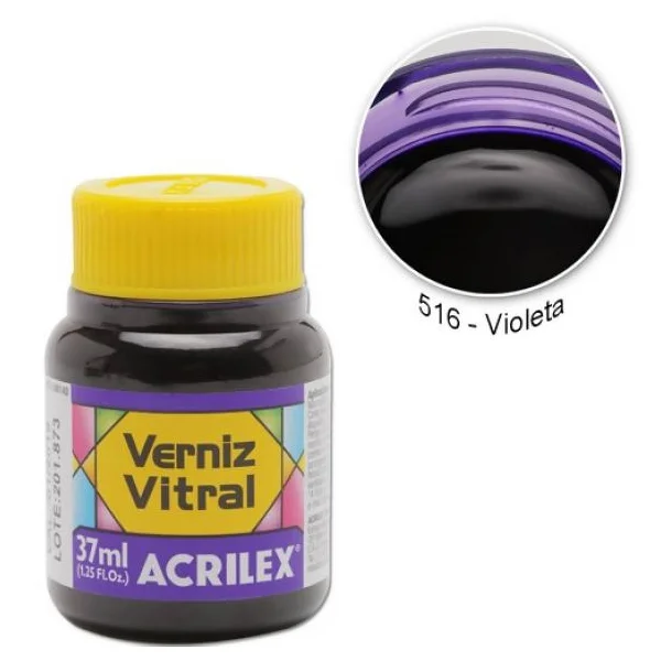 Verniz Vitral Acrilex 37ml Cor-516-Violeta