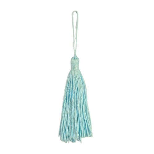 Pingente Pompom Tassel 7cm -Cor-177-Azul Bebê c/ 10 unidades