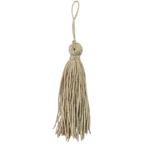 Pingente Pompom Tassel 7cm -Cor-297-Bege c/ 10 unidades