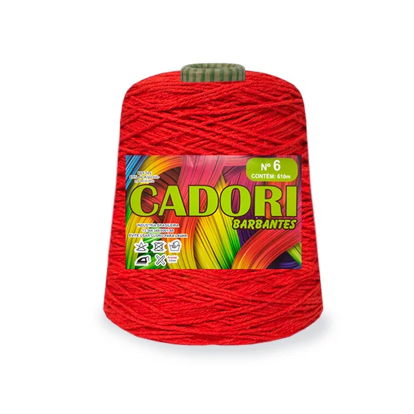 Barbante Cadori N.06 600g Cor-727-Vermelho