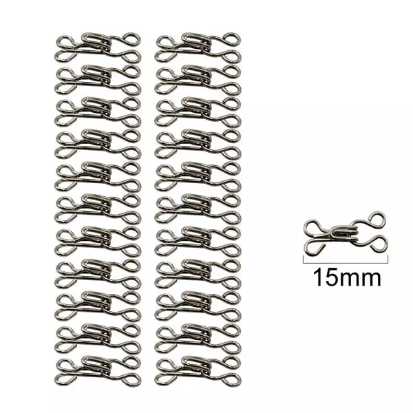 Colchete Gancho n°2-15mm-c/ 24 Unidades-Cor-Niquel Ref.Ut.229