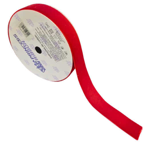 Fita Veludo 25mm C/10 Metros Cor-035-Vermelho Ref.Ro.141154