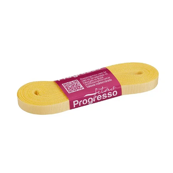 Fita De Gorgurão 07mm Cor-1389-Amarelo Bebê