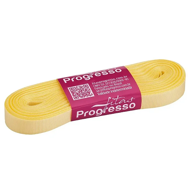 Fita De Gorgurão 11mm Cor-1389-Amarelo Bebê