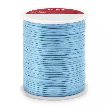 Cordão de Cetim CD001-1mm Cor-156-Azul Claro C/50mts
