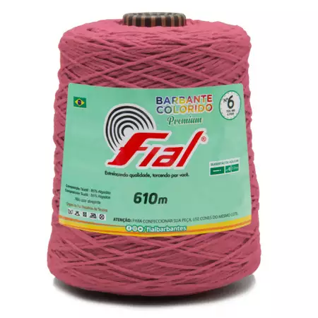 Barbante Colorido Premium Fial N.06 610mts Cor-73-Goiaba