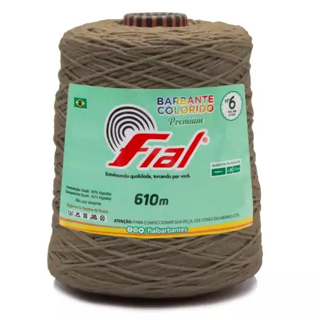 Barbante Colorido Premium Fial N.06 610mts Cor-34-Chocolate