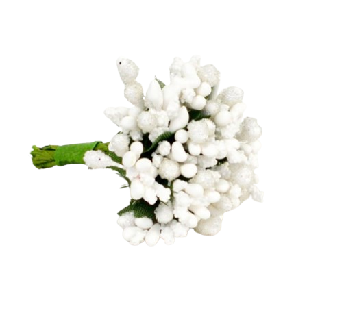 Pistilo Para Decoração Maço com 12 unidades Cor-Branco