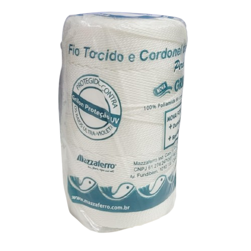 Fio Torcido e Cordonel de Nylon Grilon 210/24 Cor Branco Perolado