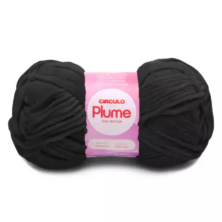 Fio Plume Circulo 100g Cor-8990-Preto
