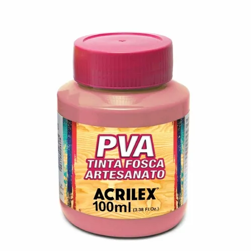 Tinta PVA Fosca Artesanato 100ml Cor-829-Flamingo