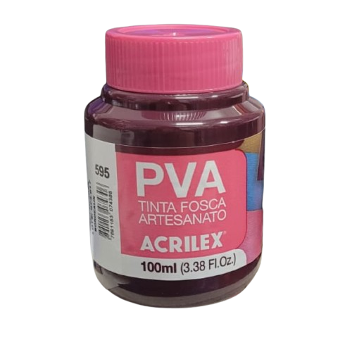 Tinta PVA Fosca Artesanato 100ml Cor-595-Bordeaux
