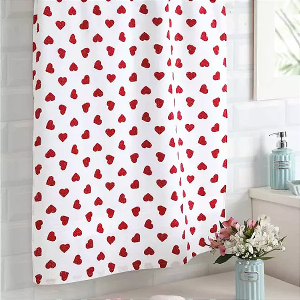 Toalha De Banho Prisma Formosa 01 Dohler 70x1,40mts Coração Vermelho