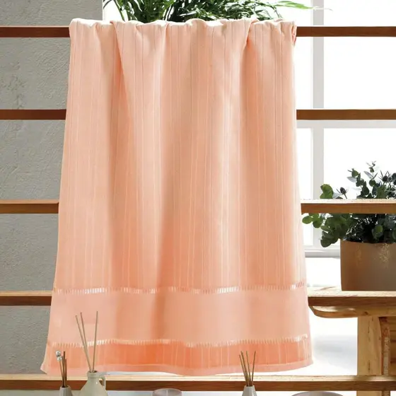 Toalha de Rosto Aveludada Bella para Bordar 50cm x 80cm - Dohler - Cor 5915-Pêssego