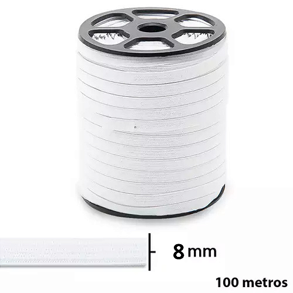 Elástico IBIS8 Hak -8mm Cor-Cru-com 100 metros