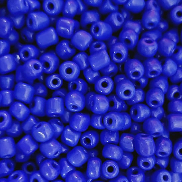Miçanga Fosca de Vidro Segunda Linha 100g Cor Azul Bic