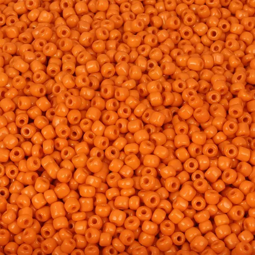 Miçanga Fosca de Vidro Segunda Linha 100g Cor Laranja