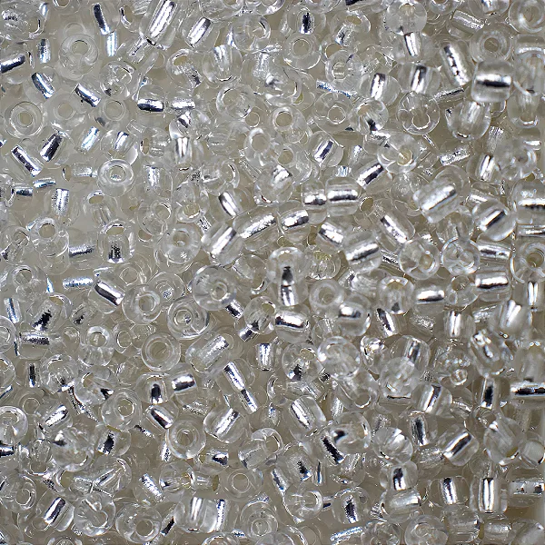Miçanga Transparente de Vidro Segunda Linha 100g Cor Transparente