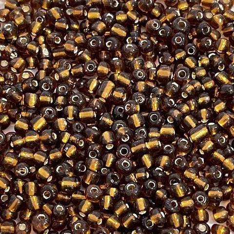 Miçanga Transparente de Vidro Segunda Linha 100g Cor Marrom