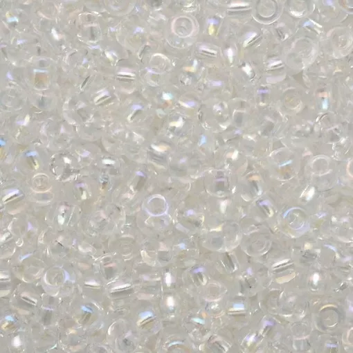 Miçanga Irisado de Vidro Segunda Linha 100g Cor Furta-cor
