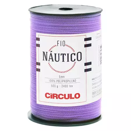 Fio Náutico  5mm Circulo 500g Cor-6581- Lilás