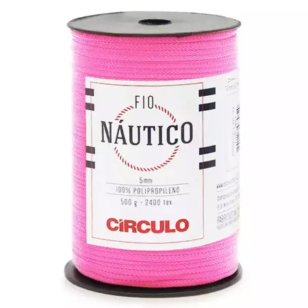 Fio Náutico  5mm Circulo 500g Cor-6011- Tulipa
