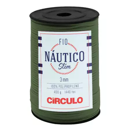 Fio Náutico Slim 3 mm Circulo 400g Cor-5368- Militar
