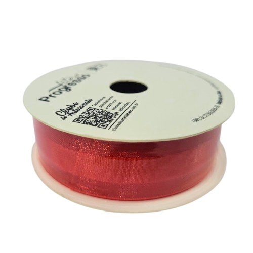 Fita de Voal  VCE 005  Progresso 22mm Cor -209 - Vermelho