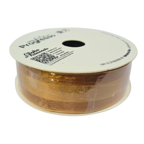 Fita de Voal  VCE 005  Progresso 22mm Cor -1353 - Dourado