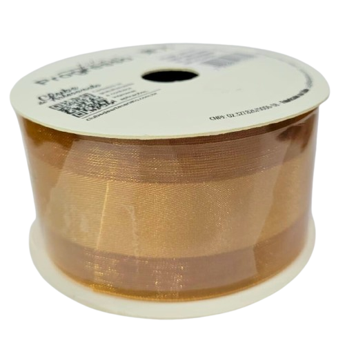 Fita de Voal VCE 009 Progresso 38mm Cor 1353- Dourado