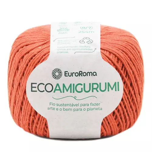 Fio Ecoamigurumi EuroRoma 254mts Cor -750-Laranja