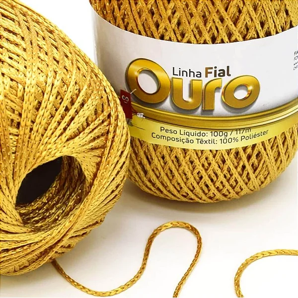 Linha Fial Ouro com 100g 117mts 92-Dourado