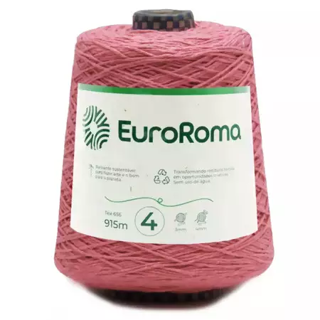Barbante EuroRoma Cor-580-Malva n°4 - 600g