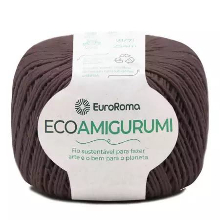 Fio Ecoamigurumi EuroRoma 254mts Cor -1100- Marrom