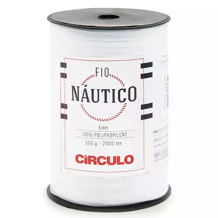 Fio Náutico 5mm Circulo 500g Cor-8001-Branco