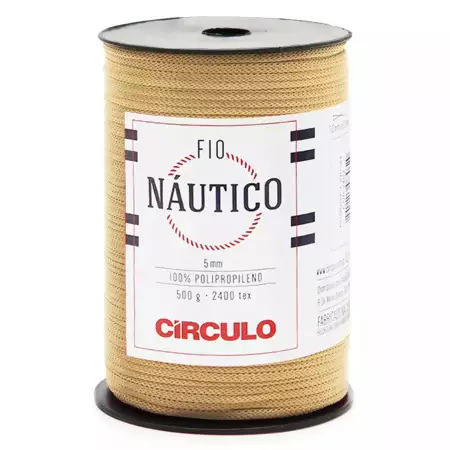 Fio Náutico 5mm Circulo 500g Cor-7679-Amêndoa