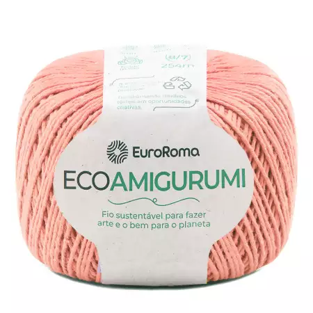 Fio Ecoamigurumi EuroRoma 254mts Cor -700-Salmão