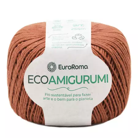 Fio Ecoamigurumi EuroRoma 254mts Cor -710-Telha